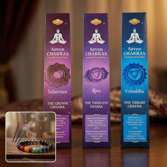 Set de 3 Sobres de Inciensos (21 Varillas) de 7 Chakras