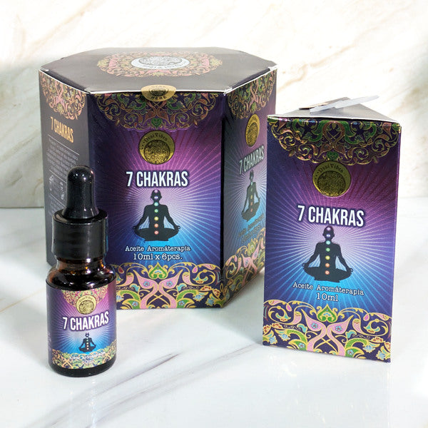 Pack 6 unidades - Aceites Aromáticos de 7 Chakras 10 ml - Camino del Alma
