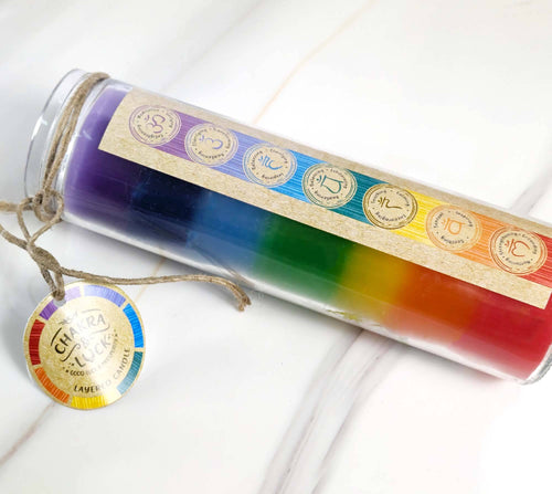 Velón 7 Chakras aromático en frasco